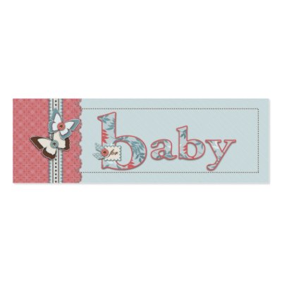 B is for Baby Skinny Gift Tag Business Card Template by LullabyeDreams