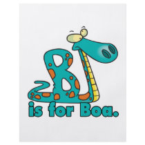 B is for boa constrictor silly snake cartoon flyer