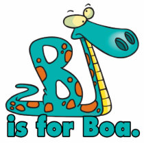 B is for boa constrictor silly snake cartoon photo sculptures