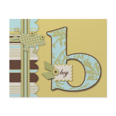 B is for Boy Advice Card Full Color Flyer by LullabyeDreams