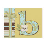 B is for Boy Advice Postcard