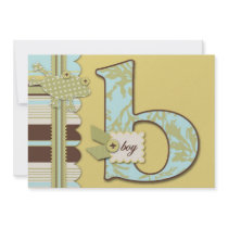 B is for Boy Invitation Card