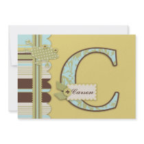 B is for Boy Invitation Card C