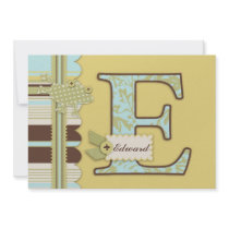 B is for Boy Invitation Card E
