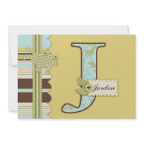 B is for Boy Invitation Card J