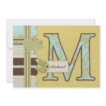 B is for Boy Invitation Card M