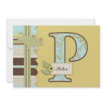 B is for Boy Invitation Card P