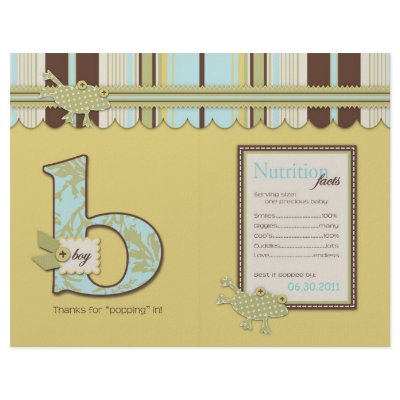 B is for Boy Popcorn Wrapper Full Color Flyer by LullabyeDreams