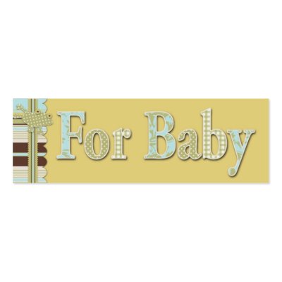 B is for Boy Skinny Gift Tag Business Card Template by holidayparade