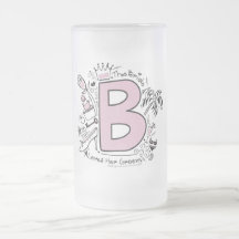 B is for BRIDE PINK Coffee Mugs