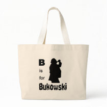 B is for bukowski tote bag