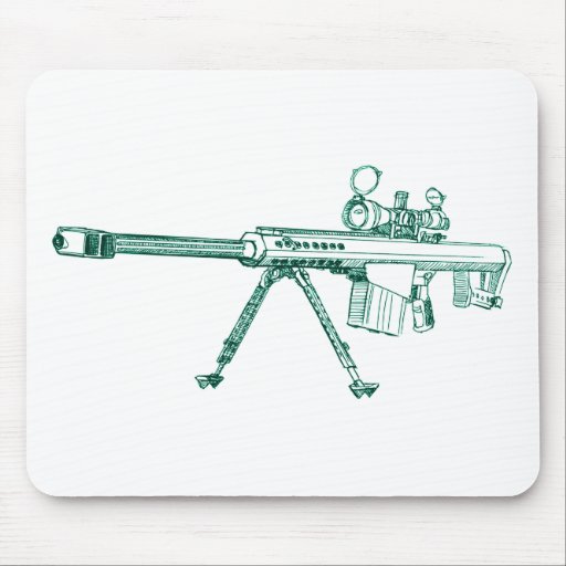 B M107 50 cal sketch Mouse Mat