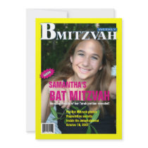 B Mitzvah Magazine Invitation