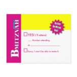 B Mitzvah Magazine Reply Card