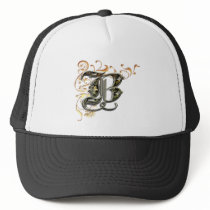 "B" monogram hat