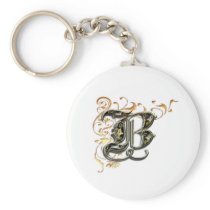 "B" monogram keychain