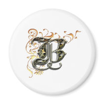 "B" monogram magnet