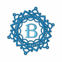 B Monogram Snowflake embroidered womens shirt