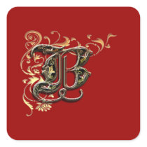 "B" monogram sticker