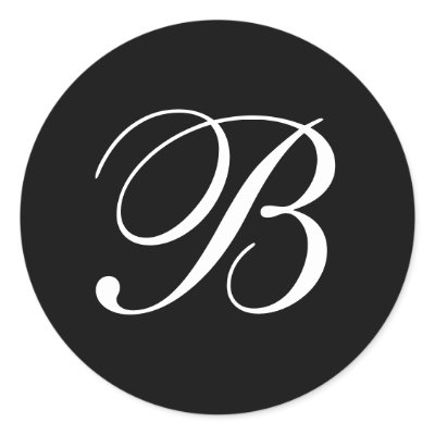 B Monogram Stickers by specialoccasions