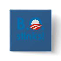 B.O. Stinks / Anti-Obama Pinback Buttons