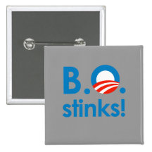 B.O. Stinks / Anti-Obama Button