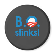 B.O. Stinks / Anti-Obama Refrigerator Magnet