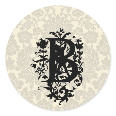 "B" Ornate Baroque Monogram by Cardgallery