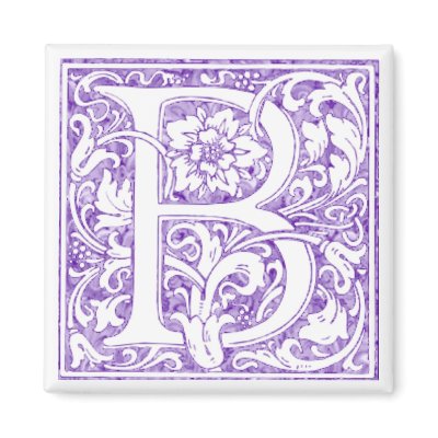 "B" Ornate Monogram by Cardgallery