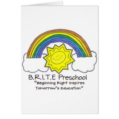 B.R.I.T.E. Preschool Greeting Cards by goofy_babbs