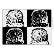 B/W Barred Owl Pop Art