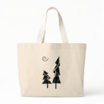 b&w Christmas trees Bag