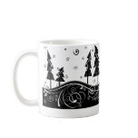 b&w Christmas trees Coffee Mug
