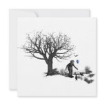 B&W Clown - Blue Balloon - Old Tree - Ravens invitations