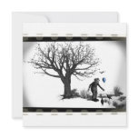 B&W Clown - Blue Balloon - Old Tree - Ravens invitations