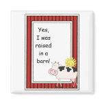 B & W Dairy Cow - Farmyard Barnyard Friend - Kids magnets