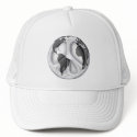 B&W Earth-peace sign hats