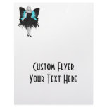 B&W Goth Ballerina & Blue Butterfly Wings flyers