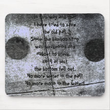 B/W Haiku XOX Mousepad