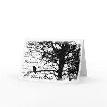 B&W Nevermore Raven Silhouette