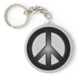 B&W PEACE SIGN keychains