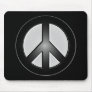 B&W Peace Sign Mouse Pad