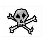 B&W Skull & Crossbones 1 Post Card