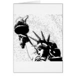 B&W Statue of Liberty Greeting Card