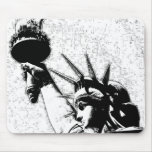 B&W Statue of Liberty Mousepads