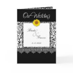 B&W Sunflower Weddding Invitation cards