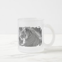 B&W Tiger Profile Photo Coffee Mug