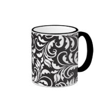 b&w tulips coffee mugs