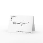 B&W Wedding Thank You Card