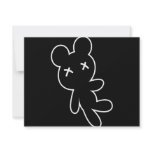 B&W Wee Dead Teddy invitations